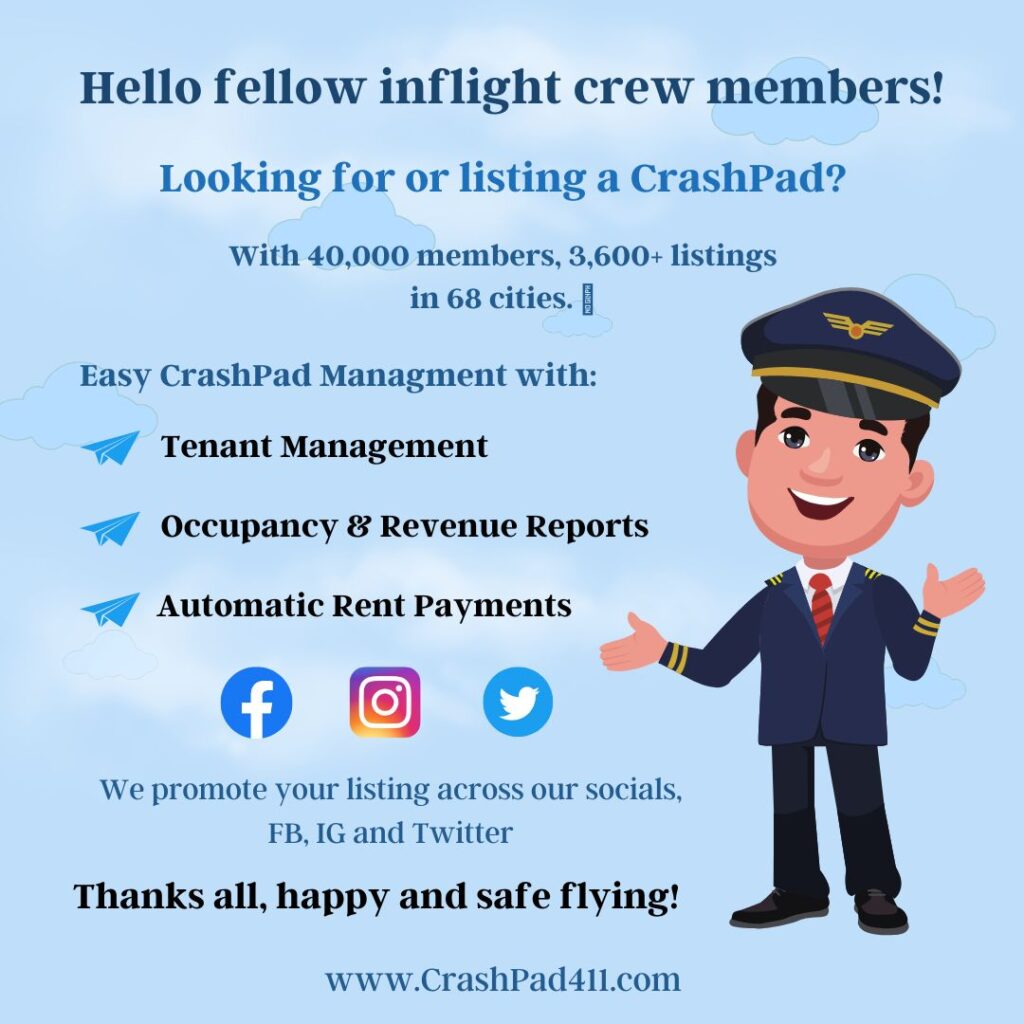 CrashPad411.com - Pilot & Flight Attendant CrashPads, Rentals & Housing