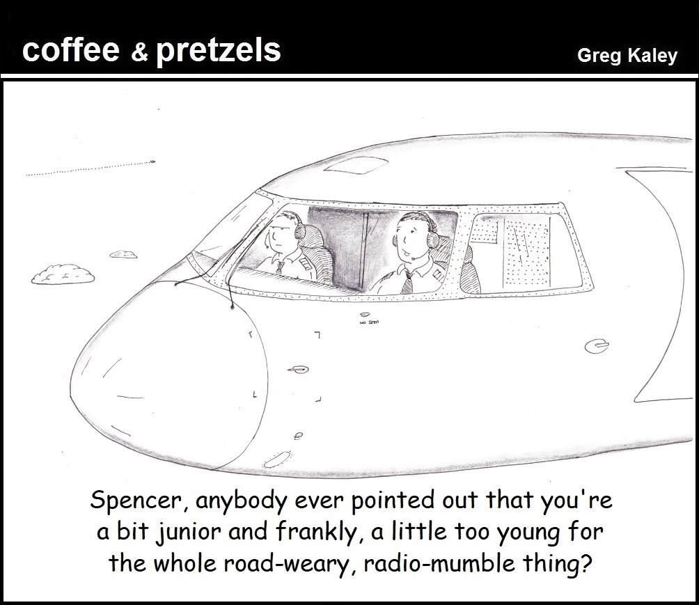 Coffee & Pretzels Aviation Cartoons